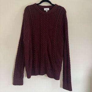 Goodfellow burgundy cable knit sweater